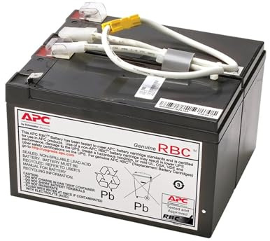 Schneider Electric APCRBC109 109 Ersatz-Akku für APC, 13,2 cm x 10,4 cm x 15,1 cm, Carbon