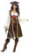 Smiffys Costume jeune fille pirate de haute mer, avec robe, pantalon et baudrier Halloween