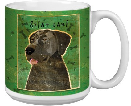 Tree-Free Greetings XM28070 John W. Golden Artful Jumbo Mug, 20-Ounce, Blue Dane-No Crop, Ceramic, Multicolor
