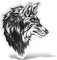 erreinge Aufkleber Wolf Shaped Adhesive PVC für Abziehbild Tapete Auto Moto Helm Camper Laptop - 15 cm