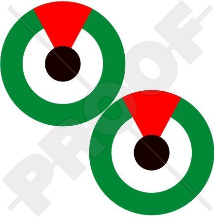 Vereinigten Arabischen Emirate Luftwaffe UAE Aircraft Roundels 7,6 cm (75 mm) Vinyl Sticker, Aufkleber X2