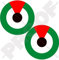 Vereinigten Arabischen Emirate Luftwaffe UAE Aircraft Roundels 7,6 cm (75 mm) Vinyl Sticker, Aufkleber X2