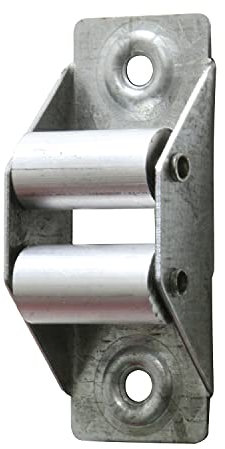 Amig Guía de Acero con Rodillos de Aluminio para Recogedor de Persianas Enrrollables, Pasacintas Sólido y Duradero para Cintas de 22 mm de Ancho, Plateado