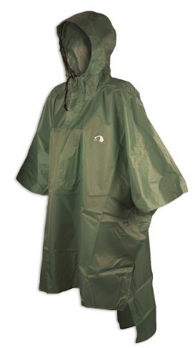 Tatonka Poncho 2 (M-L) - Wasserdichtes Regencape mit Kapuze und Schnürzug - Inklusive Beutel - Größe M - L (cub)