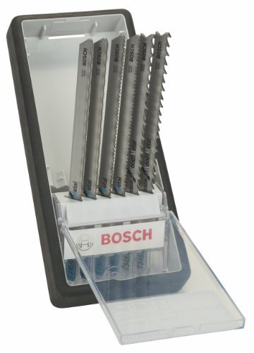 Bosch Accessories Robust Line / 2607010573 Coffret de lames pour scie sauteuse 6 pièces Métal Tige en T