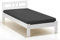Inter Link – Holzbett - Bettrahmen – Bettgestell – Jugendbett – Gästebett – Einzelbett – Modernes Bett aus Kiefer Massivholz – ohne Lattenrost - Weiss lackiert - Fana 140 x 200 cm