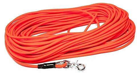 Mystique® Biothane Schleppleine rund 8mm neon orange 5m Scherenkarabinerhaken