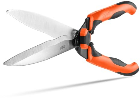STOCKER - Heckenschere Hobby 55, 55 cm Länge, Hard-Chrome-Klingen mit Wellenschliff, ergonomische rutschfeste Griffe, Ideal für Sträucher und Hecken, Leichtgewicht 898g
