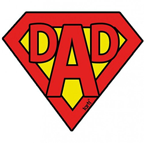 1art1 Väter Super Dad Logo Poster-Sticker Tattoo Aufkleber 9x9 cm