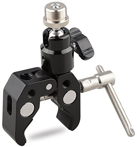 CAMVATE Crab Clamp Articulated 1/4 Mini Ball Head for Microphones - 1465