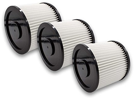 vhbw 3x Faltenfilter kompatibel mit Aqua Vac EXCELL 30 S SYNCHRO | 20 S, 30 P, 24 S SYNCHRO Staubsauger - Filter, Patronenfilter, weiß