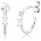 Elli Ohrringe Damen Creole Marquise Opal Zirkonia Kristall in 925 Sterling Silber