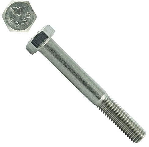 Eisenwaren2000 | M14 x 100 mm Sechskantschrauben mit Schaft (5 Stück) - DIN 931 - ISO 4014 - Maschinenschrauben mit Teilgewinde - Gewindeschrauben - Edelstahl A2 V2A - rostfrei