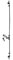ESPAGNOLETTE RONDE 1500MM FERMETURE POUR PORTE LOQUET VERROU GLISSANT