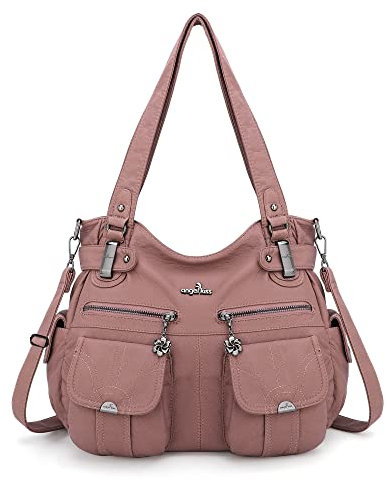 Angel Kiss Cuir Sac à Main Désign/Epaule/Bandoulière/Large Capacité 8 Petites Poches Pour Filles/Femmes 5739/1 (Z- rouge)