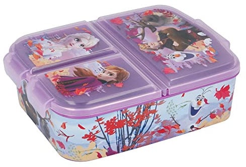 Stor Frozen 2 (Disney) | Sandwich-Box für Kinder mit 3 Fächern - Snack-Halter - dekorierte Lunch-Box