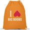 generisch I Love Big Boobs | Ich liebe große Titten,Brüste,Busen - Baumwoll Gymsac -37cm-46cm-Orange