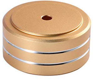 CynKen 4 Pieces 40x20mm Aluminum HiFi AMP Speaker Isolation Stand Turntable DAC Feet Pad Gold