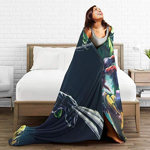 FASHIONDIY Hulk Spider Man Comics Wolverine Decke, übergroß, warm, für Erwachsene, superweiche Decke mit weichem Anti-Pilling Flanell für Erwachsene und Kinder, 3D-Druck, Schwarz, 60 x50