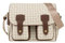 Pollini - Tracolla Heritage Messenger in PVC e vitello - Avorio/marrone