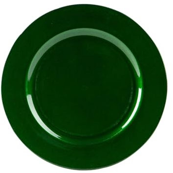 Argon Tableware Cargador metálico Plate - Final metálico - 33cm - Verde