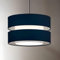 CGC Lighting Deckenleuchte, 2 Ebenen, rund, 26 cm, Schlafzimmer, Wohnzimmer, Blau