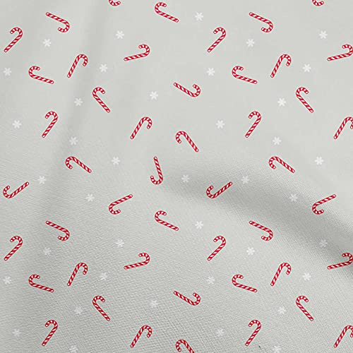 oneOone Viskose - Jersey Hellgrau Stoff Weihnachten Gewebe Zum Nahen Gedruckt Craft Meterware 60 Zoll breit