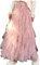 TIMEMEAN Femmes Jupe Longue Superposée en Tulle Tutu Transparent Jupes De Bal en Gaze De Couleur Unie élastiques à Taille Haute #03rose S