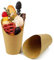 HINMAY 50 Pcs Disposable French Fries Holder, 12oz Paper French Fry Cups Charcuterie Cups for All Occasions (12oz, Brown)