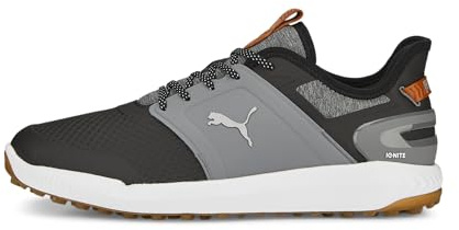 PUMA Herren Ignite Elevate Golfschuhe, Puma Black Quiet Shade Gum, 43 EU