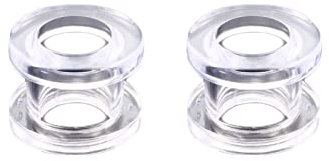 ANAZOZ Tunnel mit Gewinde 5mm, Acryl Tunnel Frau 2 stück Ohr Tunnel Piercing Ohrringe Transparente Reifenform