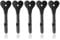 Fayesia Black Hooks - Blacksmith Handcrafted Decorative Wall Mounted Coat Hooks for Hanging Coats, Towels, Bags, Keys and More - Screws Included - Set of 5 (Heart)