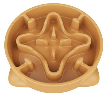 TOKAYIFE Gamelle Anti Glouton Chien Moyen, 22cm Antidérapants Anti Vomissements Gamelle pour Petit Chien Moyen (M, Orange)