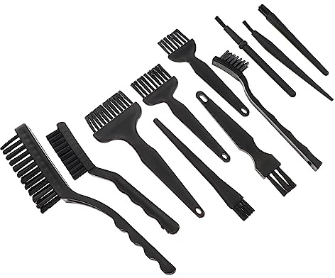 Mobestech 11pcs Cleaning Brush Kit for Computer Keyboards and Fans, Portable Handle Design, Made of Sturdy Pa and Pp Materials, for Cleaning Fine Gaps and Dust in Electronics