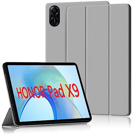 GIOPUEY Funda Compatible con Honor Pad X9, Cubierta Trasera de Silicona Suave [Textura Similar a la Piel] - Grey