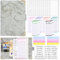 SellinGem A6 Budget Planner Deutsch, A6 Leder Budget Binder Geld Organizer mit 12 Bargeldumschlägen Binder und Budgetblättern als Sparbuch für Geld Sparen (Grau)