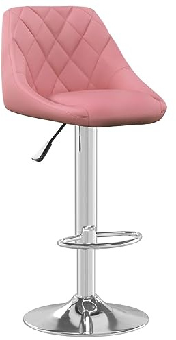 vidaXL Barhocker Höhenverstellbar Drehbar Küchenhocker Barstuhl Tresenhocker Thekenhocker Tresenstuhl Bistrohocker Bar Stuhl Hocker Rosa Samt