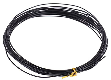 ulafbwur Línea de bonsái, 1 rollo de 5 m, alambre de bonsái, flexible, reutilizable, a prueba de óxido, cómodo, forma de planta, 6 tamaños, alambre de aluminio negro para entrenamiento de ramas de