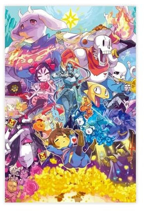 AAVEDA Game Undertale 29 Leinwand-Poster, Wandkunst, Dekordruck, Bild Gemälde für Wohnzimmer, Schlafzimmer, Dekoration, ungerahmt, 30 x 45 cm