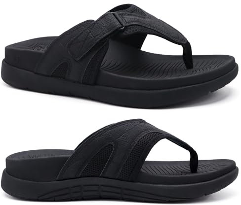 COFACE Chanclas Hombre Deportivo Soporte Arco Sandalias para la Playa Piscina Flip Flops de Dedo Verano Antideslizante 43