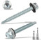 75 Stk Trapezblechschrauben Selbstschneidende Schrauben mit Dichtscheibe 6.3 x 50 MM + 2 Stk Sechskant Bit Steckschlusselsatz M8 Spenglerschrauben Verzinkt Bohrschrauben Metalldachschrauben(Silber)
