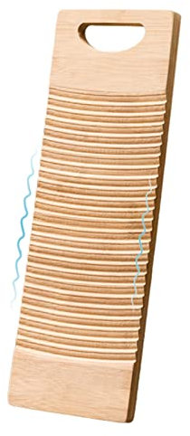 Besreey Tabla De Lavado para Lavar Ropa A Mano, Tabla De Lavandería De Madera - Tabla de Fregar de Madera pequeña - Estación de Lavado de Manos, Lavadora de Manos, Tabla de Fregar, Elaborada con