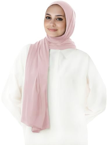 Lina & Lily Damen Instant Hijab Kopftuch Ready-To-Wear Modal Jersey (Hellrosa)