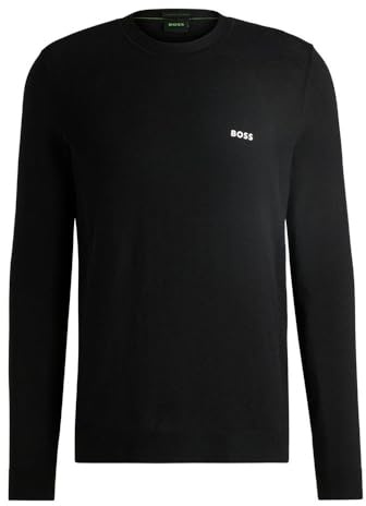 BOSS Men's Momentum_Lite_CN24 10262292 01 Knitted_Sweater, Black001, 3XL