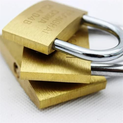 Candado de cobre for maleta, candado de 25mm, 30mm, 40mm, 50mm y 60mm, ferretería for el hogar, cajón, mochila, joyero, cerradura pequeña con llave(35X25mm)