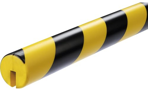 DURABLE | Kantenschutzprofil | Typ E8R, 1-m-Profil, rund, BxH 40 x 40 mm, gelb / schwarz
