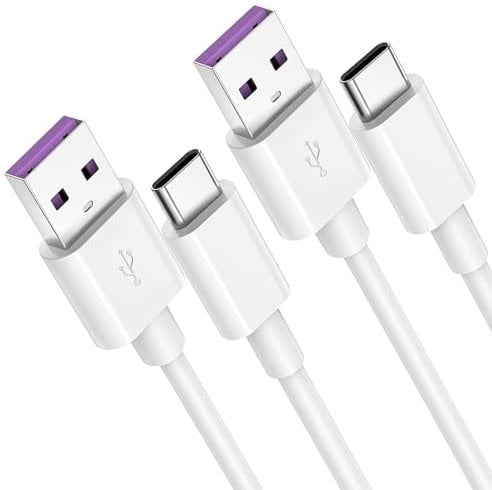 For Samsung Galaxy A14, A14 5G, A15, A15 5G Charger Cable, USB C Fast Charging Cable, 5 AMP USB C Charger Cable 1m, USB Type C Charger, Power Cord Lead, 2 Pack