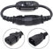 YCYUYUFUNS PDU USV-Stromkabel IEC 320 Rechteckiger Winkel C14 Stecker auf C13 Buchse Verlängerungskabel mit 10A EIN/Aus Schalter Netzkabel