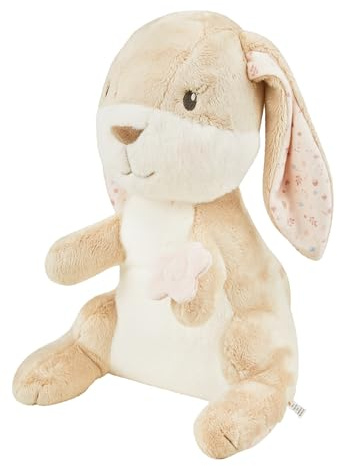 Sterntaler Kuscheltier XL Hase Hanni - Plüschtier aus weichem Flauschstoff - Baby & Kinder Spielzeug mit Langen Schlappohren & Blümchen - treuer Begleiter zum Kuscheln & Spielen, Hellbraun