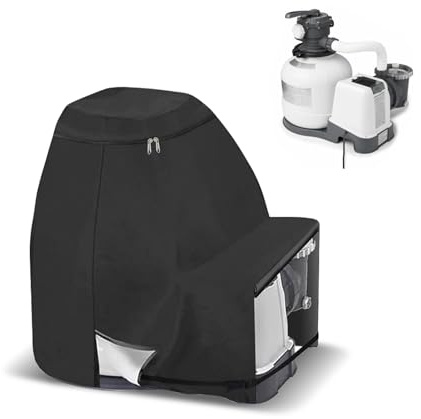 Sand Filter System Pool Cover, Waterproof Sand Filter Pump Cover for INTEX 12-16, UV-Resistant Oxford Fabric, Cover for Above-Ground Pool Pumps (70CM×65CM×55CM(600D))